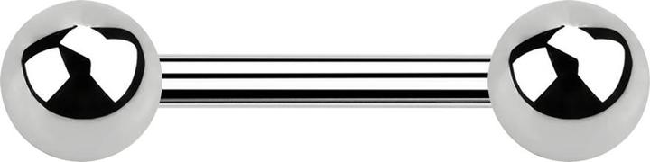 Image du produit Star Piercing Barbell argent avec deux boules (sans laiton, Acier chirurgical 316L)