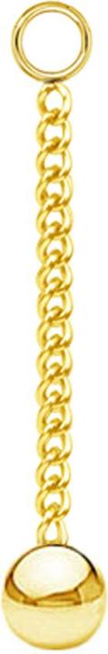 Produktbild Star Piercing Anhänger vergoldet Kette mit Anhänger Kugel (ohne Messing, Chirurgenstahl 316L)