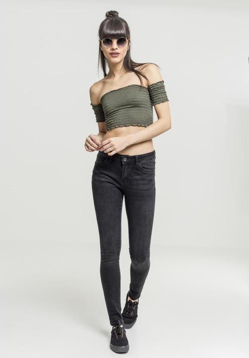 Image du produit Urban Classics Ladies Cropped Cold Shoulder Smoke Top (L)