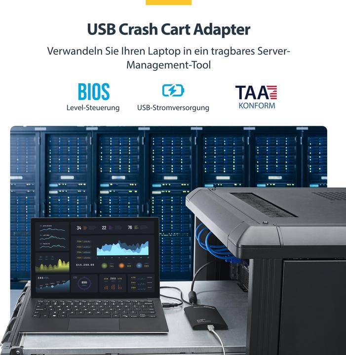 Immagine prodotto StarTech Carrello D'Emergenza Da Kvm A USB Per Laptop