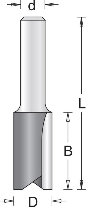 Actual product image Hikoki Zubehör 754143 Nutenfräser mit 2 Schneiden 18 x 32 x 73 mm Schaft 12mm 1 Stück