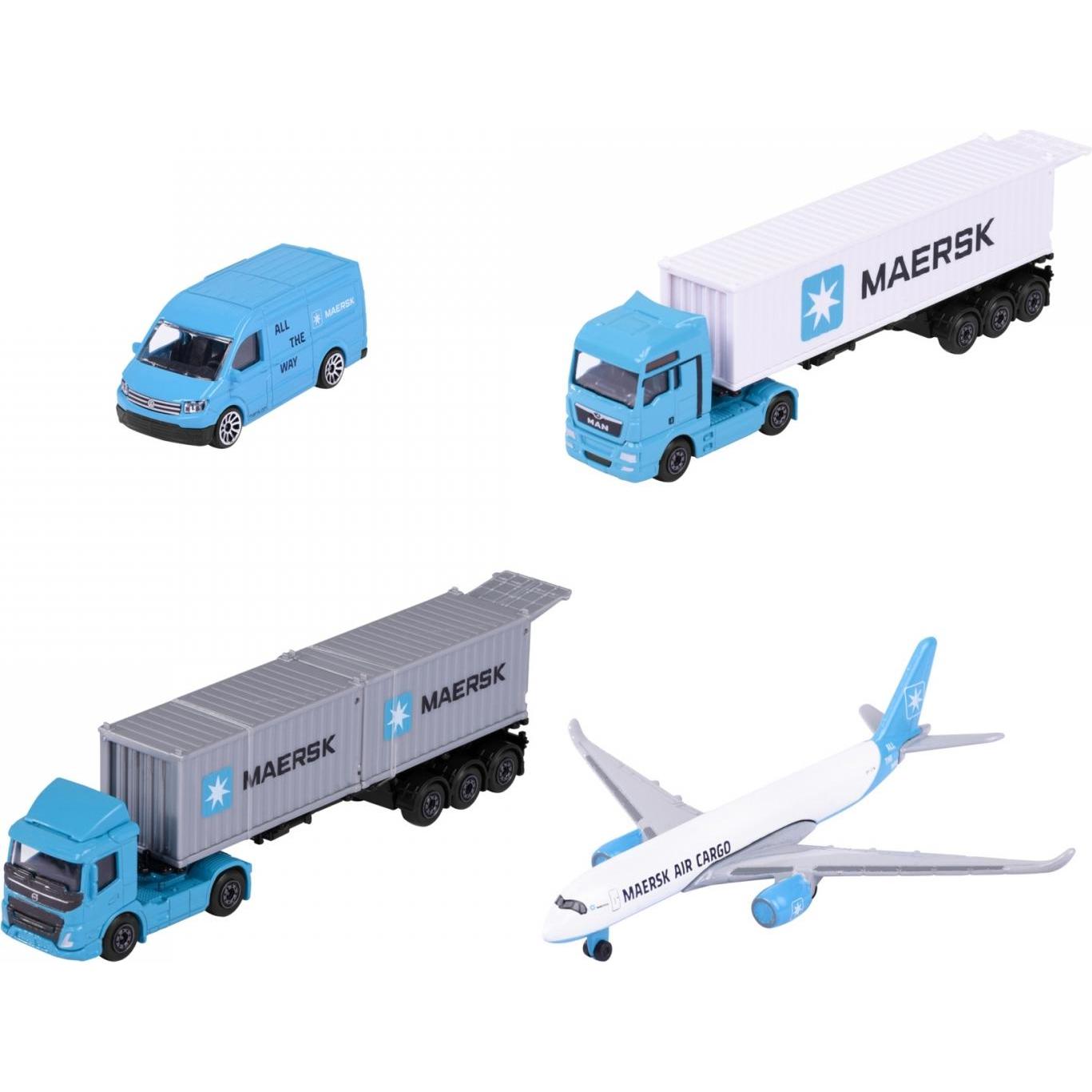 Majorette MAERSK Transport Vehicles, 3-asst.