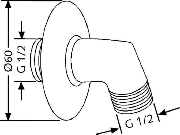 Produktbild Kludi Wandanschlussbogen DN 15 chr