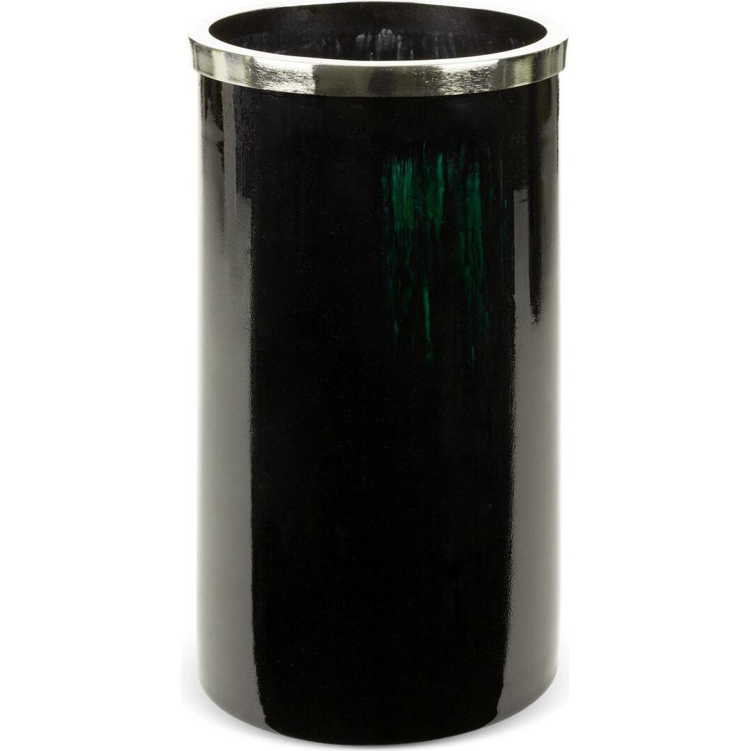 Eurofirany, Vase, CS / CAPRI / WAZ / 03 19X19X33 Schwarz + Grün (1 x)