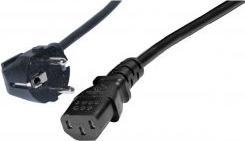 Produktbild Tecline Netzanschlusskabel, Schukostecker abgewinkelt an Kaltgerätebuchse, schwarz, 3.0 m Netzanschlusskabel (3 m)