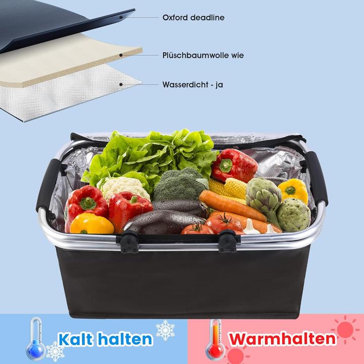 Produktbild Aokley Isolierter Picknick- und Einkaufskorb