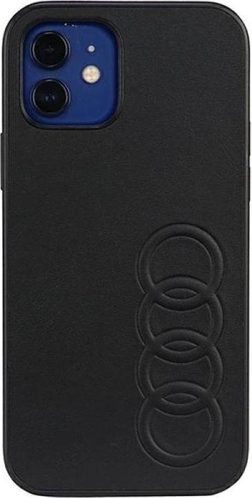 Produktbild Audi Synthetic Leather iPhone 12/12 Pro 6.1" czarny/black hardcase AU-TPUPCIP12P-TT/D1-BK (Apple iPhone 12)