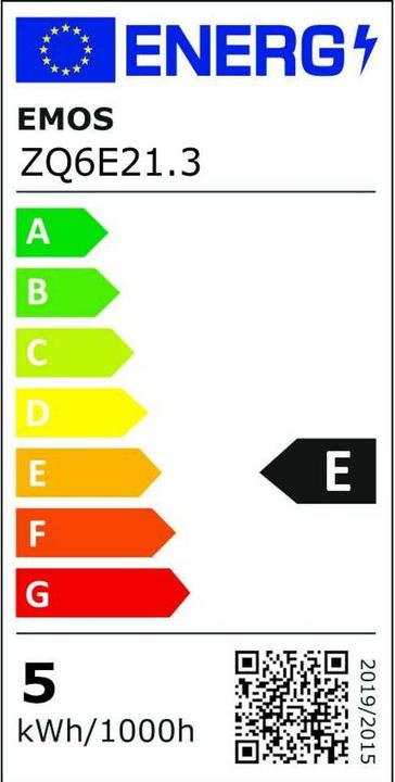 Energy Label Emos LED lamp Classic Mini Globe / E27 / 4.2 W (40 W) / 470 lm / Warm white (E27, 4.20 W, 470 lm, 3 x, E)
