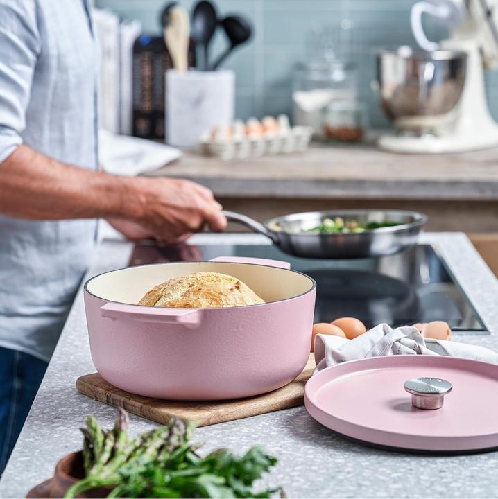 Productafbeelding KitchenAid braadpan email 22cm - gedroogde roos - beperkte editie (26 cm, Braadpan + kasserol, Gietijzer)