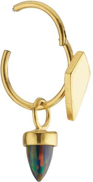 Immagine prodotto Bijouteria Piercing orecchio (Sintetico Opale, Rivestimento in PVD (colore oro), Acciaio chirurgico 316L)