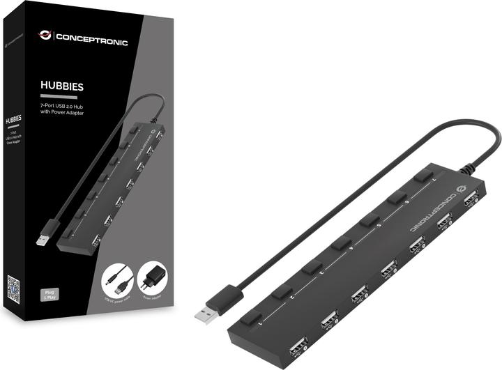 Actual product image Conceptronic Usb-Hub (USB-A, 7 ports)