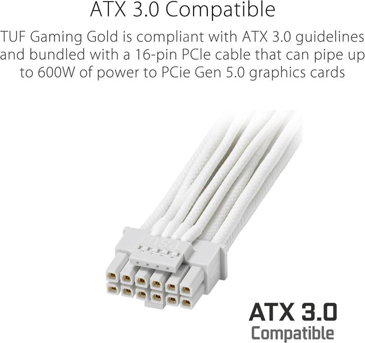 Immagine prodotto ASUS PSU TUF Gaming 1000W Edizione Oro Bianco (1000 W)