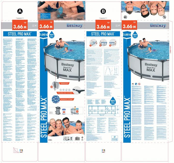Actual product image Bestway 56418 Zestaw Basen ogrodowy 366x100 (Ø 366 x 100 cm)