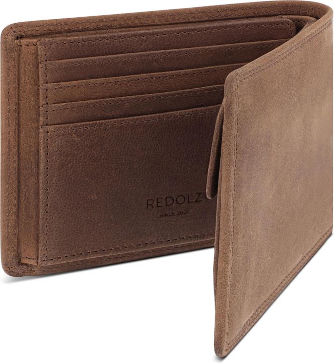 Image du produit Redolz Leather Essentials Portefeuille en cuir avec protection RFID 12 cm