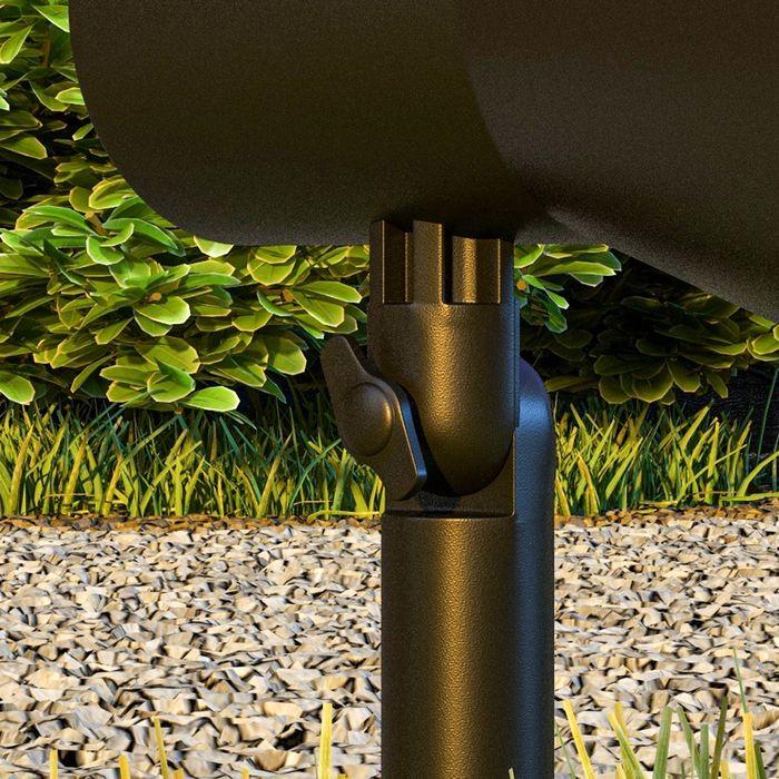 Actual product image Swisshandel24 Solar lights, 2 solar lamps, 2 light colours, floor/wall mounting, IP54 waterproof, black (IP54)