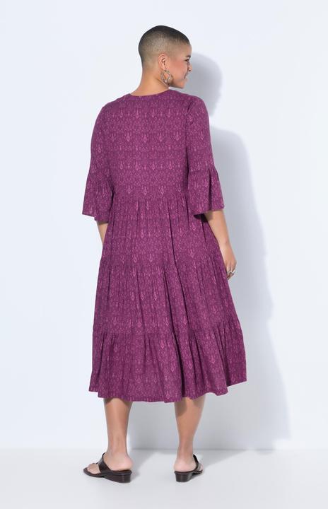 Image du produit Studio Untold Robe maxi, coupe évasée, cachemire, manches 3/4 (50, 52)