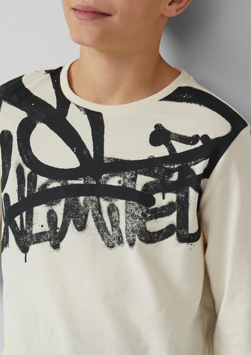 Produktbild s.Oliver T-Shirt Longsleeve mit Graffiti-Print (146, 152)