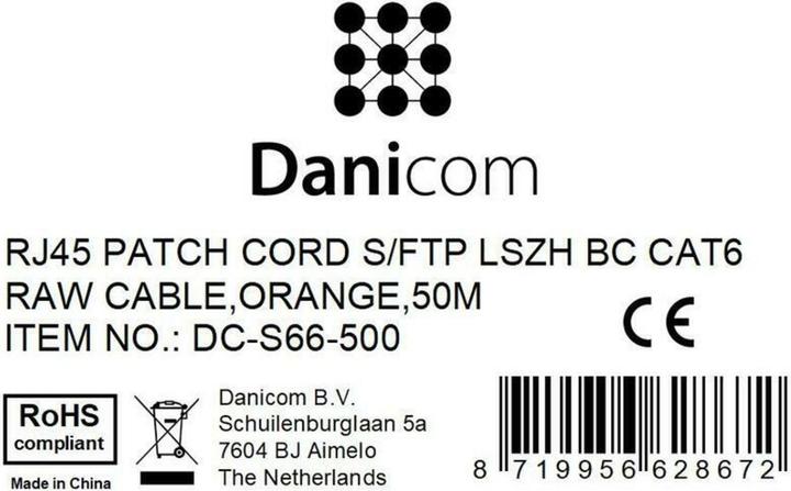 Produktbild Dsit CAT 6 Netzwerkkabel LSOH (S/FTP, CAT6, 50 m)