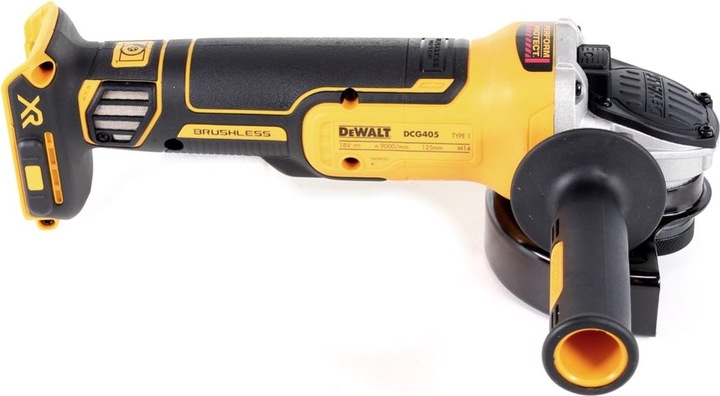Actual product image DeWalt DCG 405 P2 Battery angle grinder 18V 125mm Brushless + 2x battery 5.0Ah + charger (125 mm)