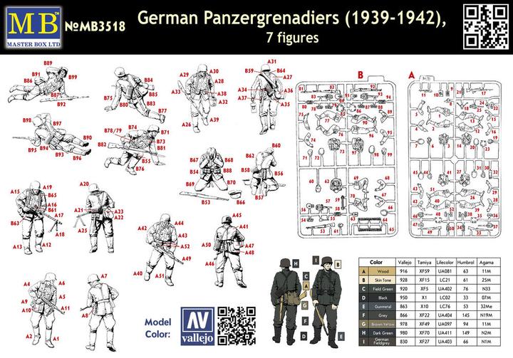 Produktbild Master Box Deutsche Panzergrenadiere 1939-1942