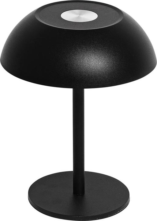 Actual product image Idena LED Tischleuchte Touch Tango Metall schwarz 15x33cm Akku USB dimmbar 3 Modi Innen