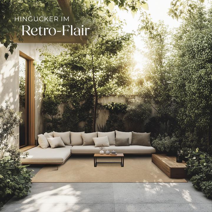 Image du produit tectake Tapis tressé Vibe en jute, style boho (290 x 200 x 0,5 cm)