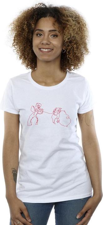 Immagine prodotto Disney Lady And The Tramp Spaghetti Outline Maglietta Donna (L)