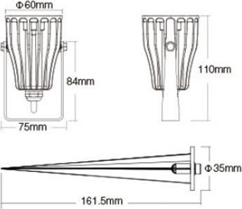 Actual product image Milight Zigbee 3.0 Wireless Smart LED Garden Spot 6W (550 lm, IP66)