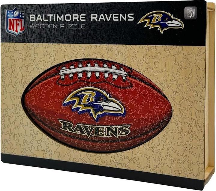Produktbild Iconic NFL - Baltimore Ravens – Football mit Logo - Holz Puzzle Grösse L (500 Teile) (500 Teile)