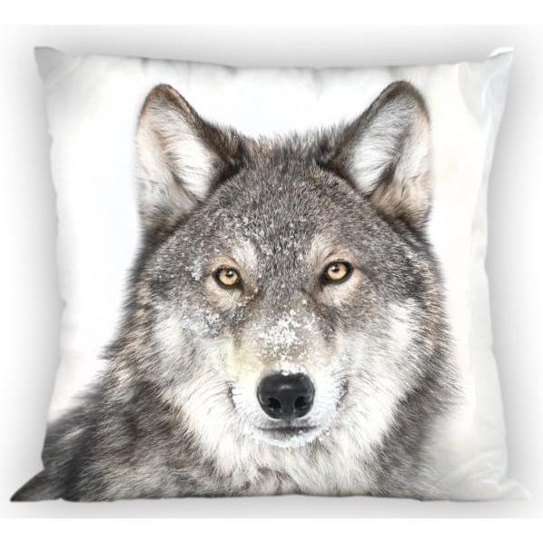 Thumbnail - MCU, Dekokissen, Dekorativer Tier Kissenbezug: Wolf - 40cm x 40cm (40 x 40 cm)