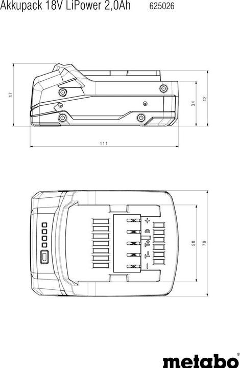 Produktbild Metabo Akkupack (18 V)