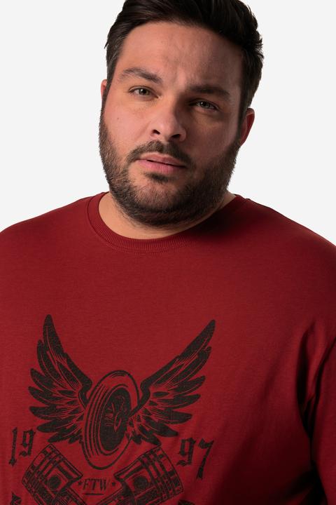 Actual product image Men+ T-Shirt, Halbarm, Bauchfit, Druck vorne (L)