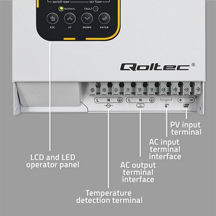 Produktbild Qoltec Wechselrichter ECO Solar Boost Warmwasserbereitung Solar-Wechselrichter | MPPT | UMGEHUNG | L