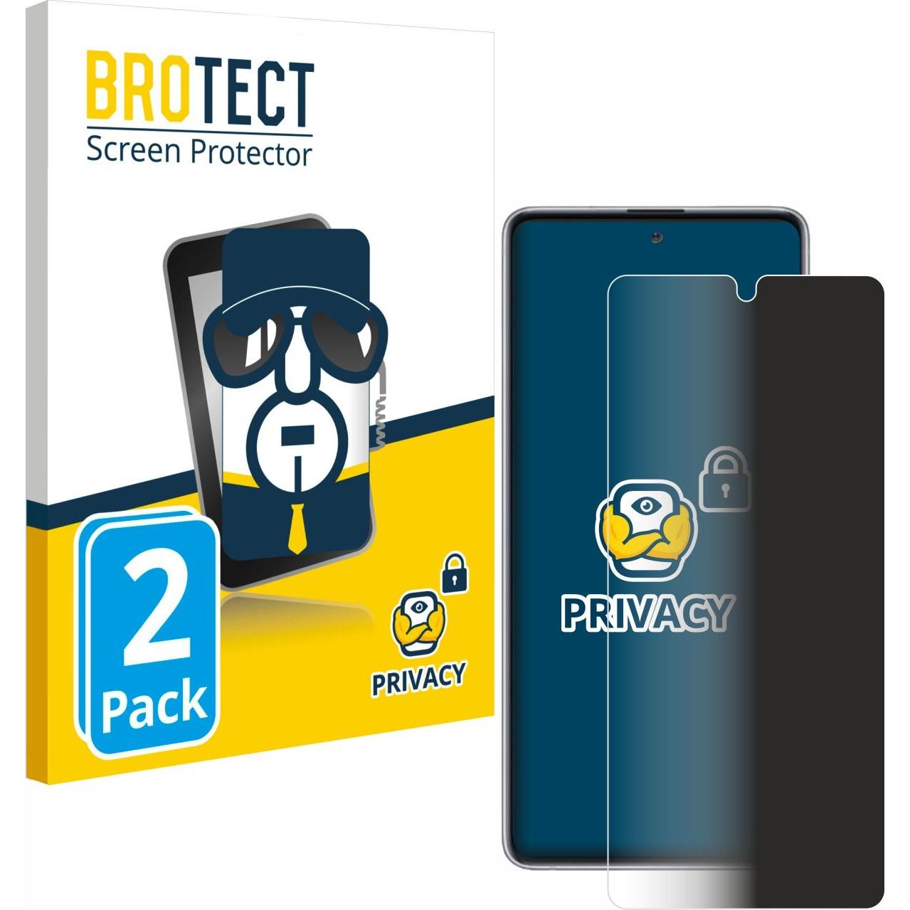 BROTECT Sichtschutzfolie Anti-Spy Privacy Folie Blaulicht-Schutz (2 Stück, Samsung Galaxy Note 10 Lite), Smartphone Schu...