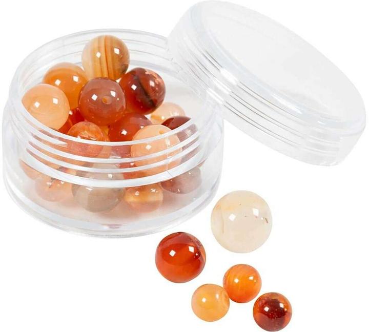Produktbild Creativ Company Perlen-Set Achatstein Hellbraun, 6-10 mm, Packungsgrösse