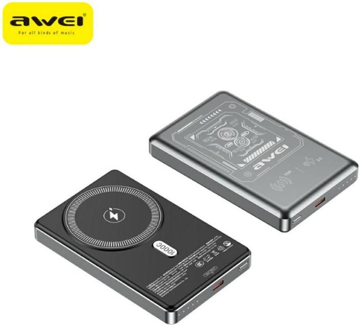 Produktbild Awei Induction powerbank PA-31 10000mAh MagSafe grey (10000 mAh, 20 W)