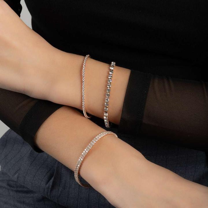Produktbild Bijouteria Silber-Armkettchen (20 cm, PVD Beschichtung (goldfarbig), Silber 925, Zirkonia)