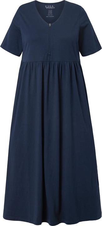 Produktbild Ulla Popken Maxikleid, A-Linie, Zipper, V-Ausschnitt, Halbarm (54)