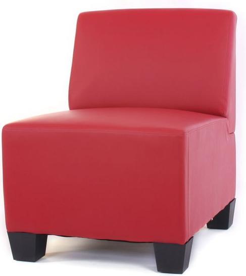 Actual product image Mendler Modular Sofa-System Couch-Garnitur Lyon 5, Kunstleder, rot (Corner sofa)