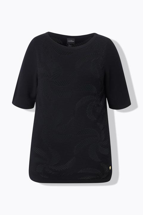 Produktbild Ulla Popken Pullover, Blüten, U-Boot-Ausschnitt, Halbarm (50, 52)