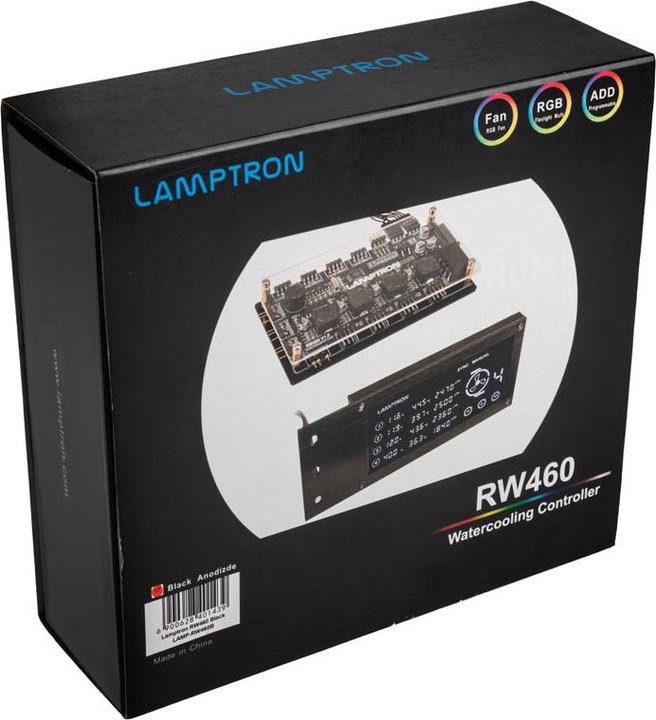 Actual product image Lamptron RW460 Control unit for water cooling systems - black
