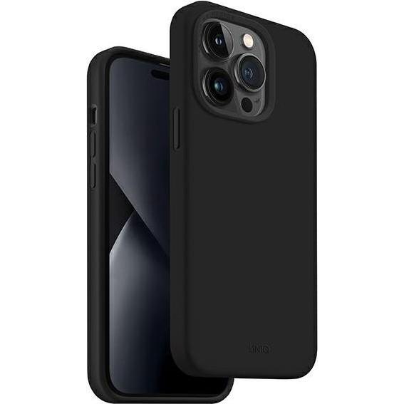Uniq etui Lino iPhone 14 Pro Max 6,7" czarny/midnidght black (Apple iPhone 14 Pro Max), Smartphone Hülle, Schwarz