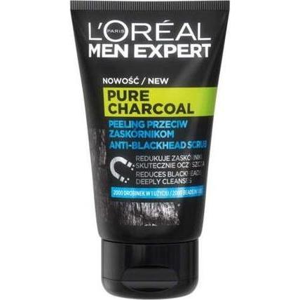 L'Oréal Paris, Pulizia viso, L'Oreal - Men Expert Peeling Againstackheads Pure Power Charcoal 100Ml (Scrub detergente, 100 ml)