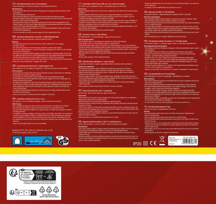 Actual product image Idena Advent chandelier LED decorative light white (55 cm, 1 x)