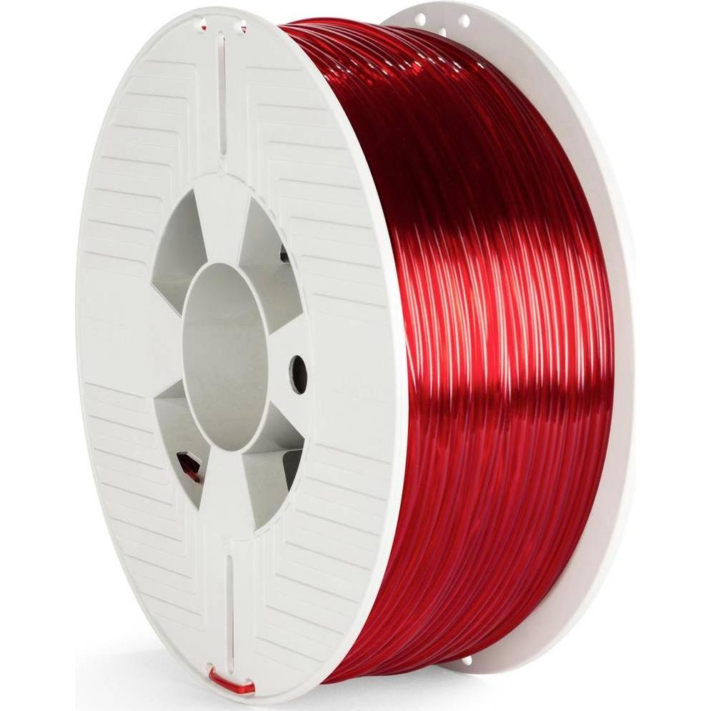 Verbatim Durchsichtig rot - 1 kg - PTEG-Filament (3D) (PETG, 2.85 mm, 1000 g, Rot), 3D Filament, Rot