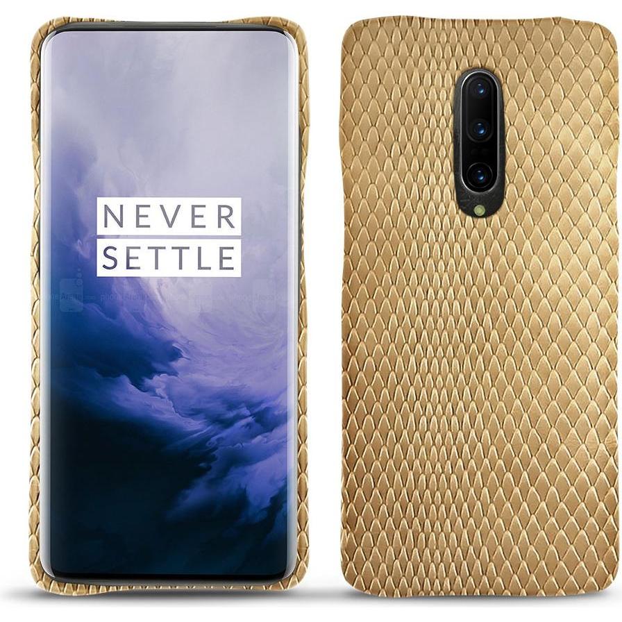Noreve Lederschutzhülle (OnePlus 7 Pro), Smartphone Hülle, Beige