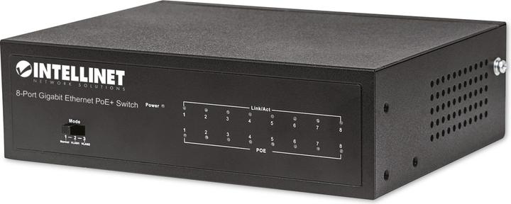 Produktbild Intellinet 8-Port PoE+ Gigabit Switch 8PoE+ Ports IEEE 802.3at/af Power-over-Ethernet PoE+/PoE-konform 60W D... (8 Ports)