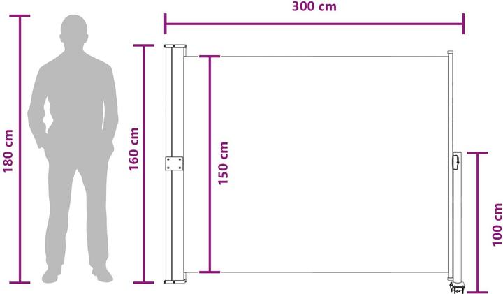 Produktbild vidaXL Terrassenbarriere (3 m)