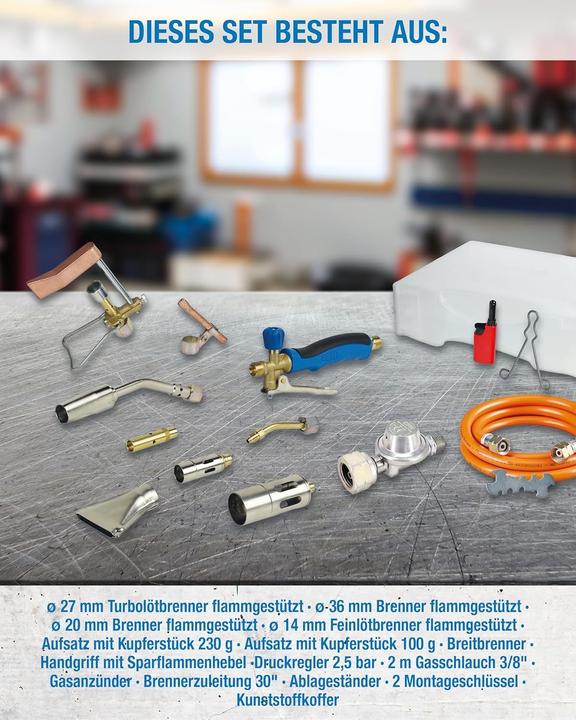 Immagine prodotto CFH Valigetta per saldare Turbo Lötprofi 2000, set da 16 pezzi (Punta di saldatura)