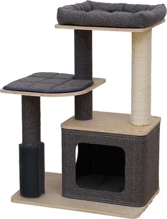 EBI Krabpaal Toledo Linen Fabric Grijs 58 x 48 x 110 cm - Kat (110 cm, Gris)